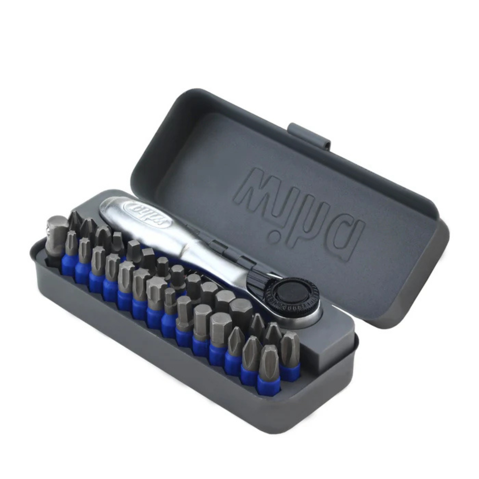 Wiha 32 Piece GoBox TerminatorBlue Impact Bit Set with Mini Ratchet from GME Supply